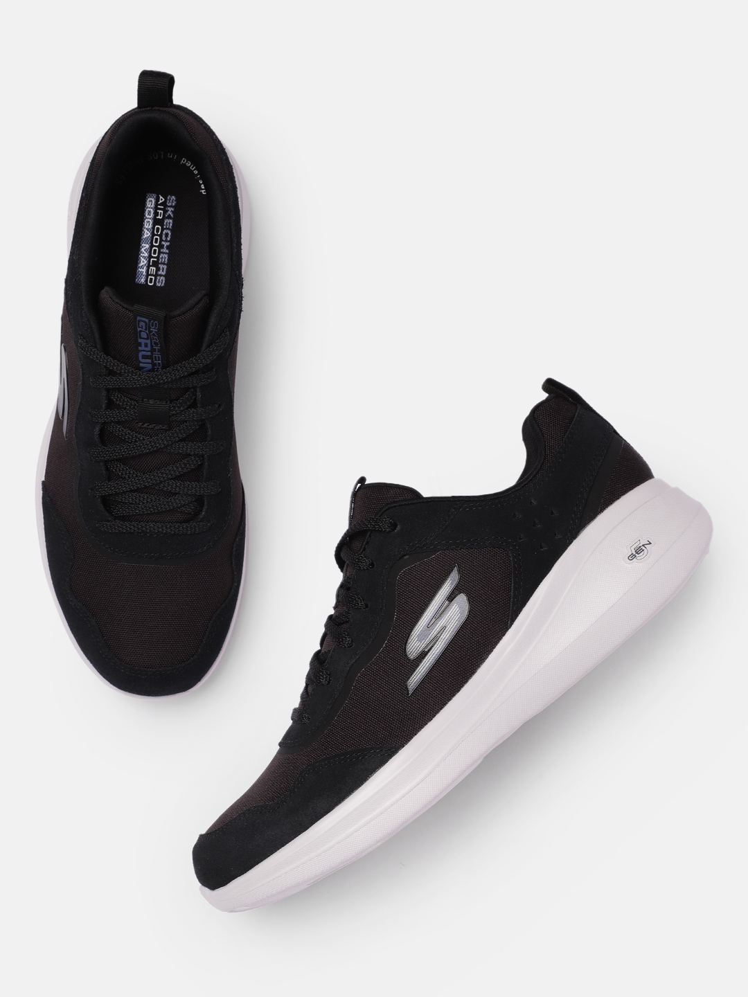 Buy Skechers Men Black Solid Go Run Fast Hurtling Running Shoes ...