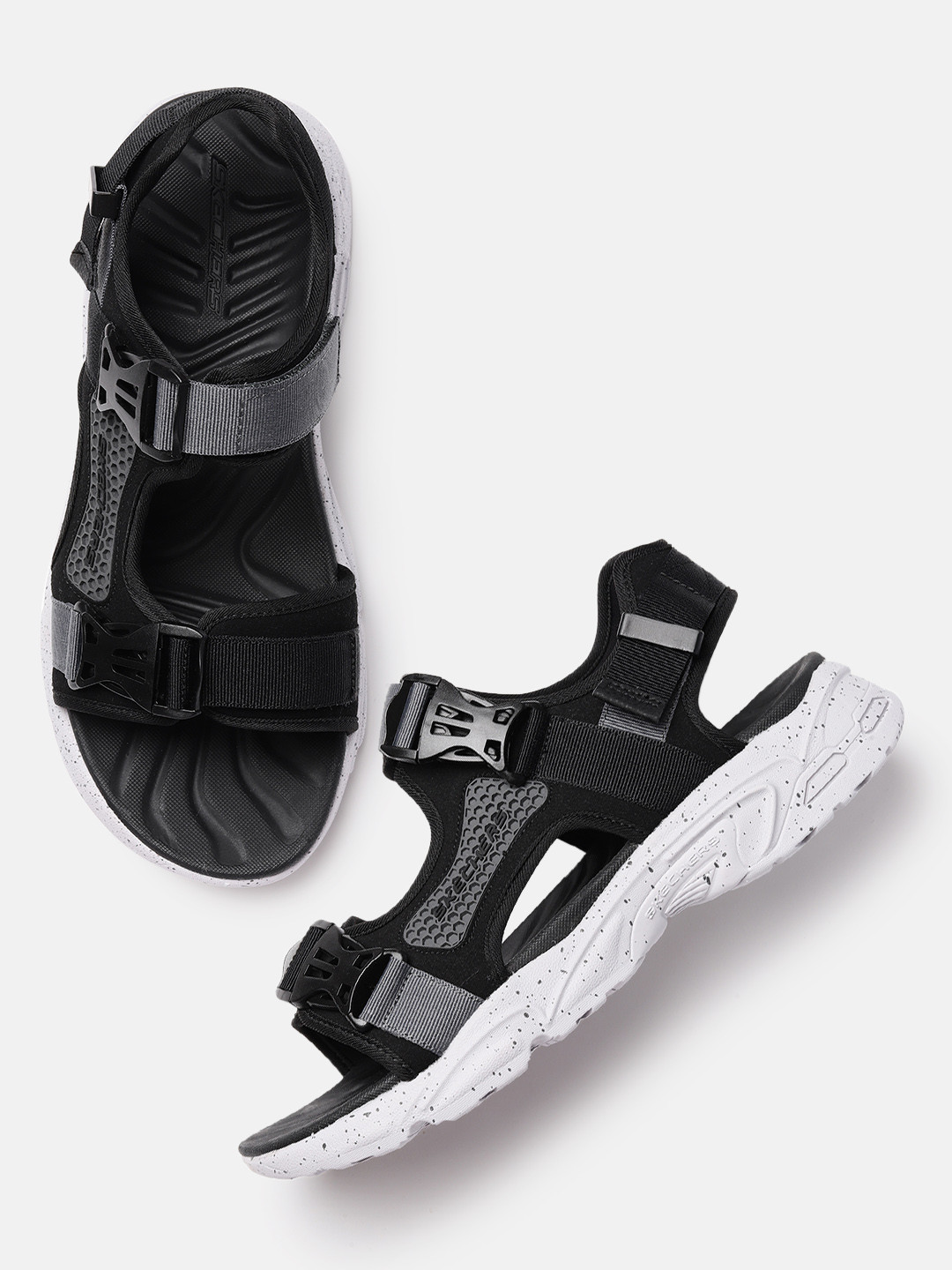 Buy Skechers Men Black Stamina Streamer Sports Sandals Sports Sandals for Men 17021582 Myntra