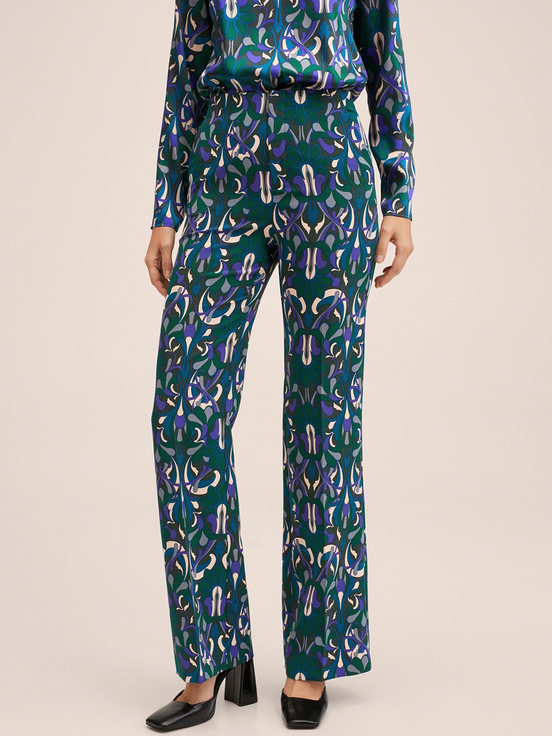 mango printed trousers