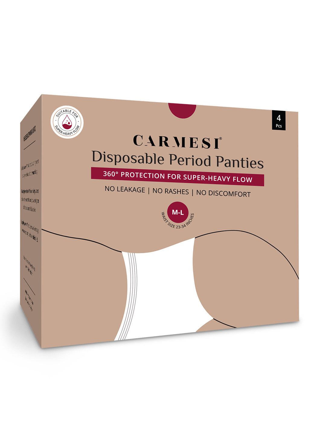 Buy CARMESI Disposable Period Panties M L With 360deg Protection For