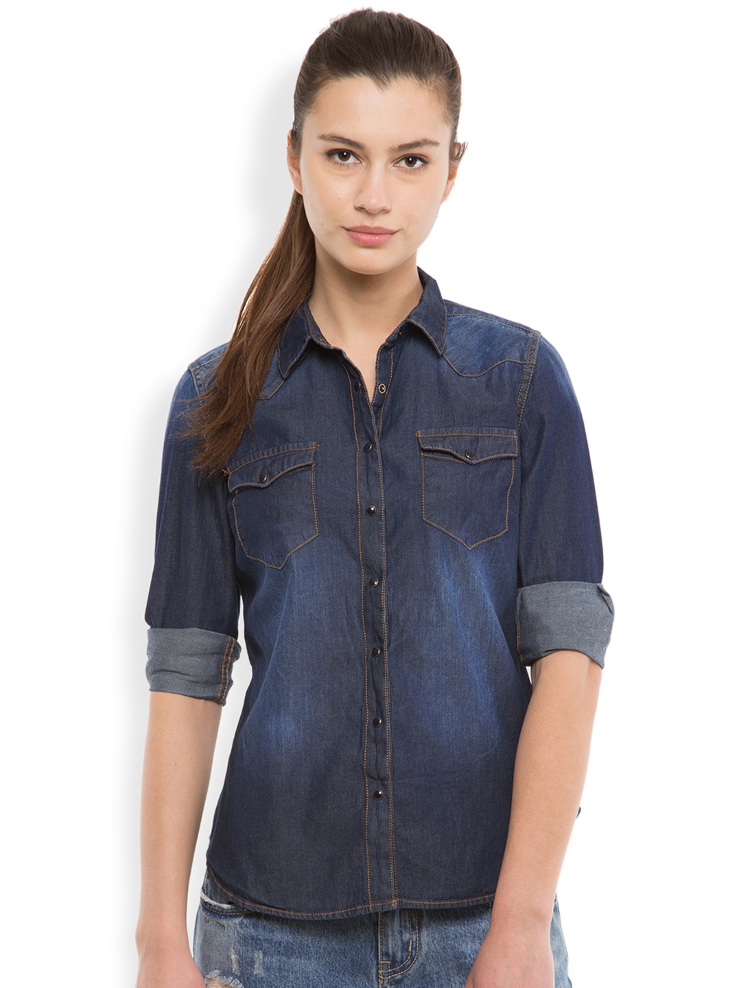 denim shirts myntra