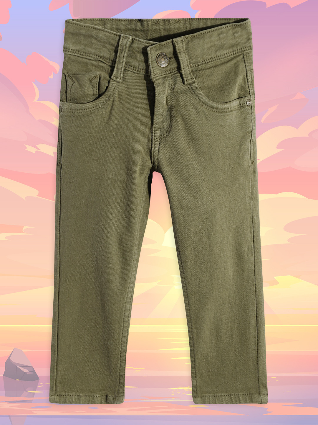 Buy U.S. Polo Assn. Kids Boys Olive Green Jeans Jeans for Boys