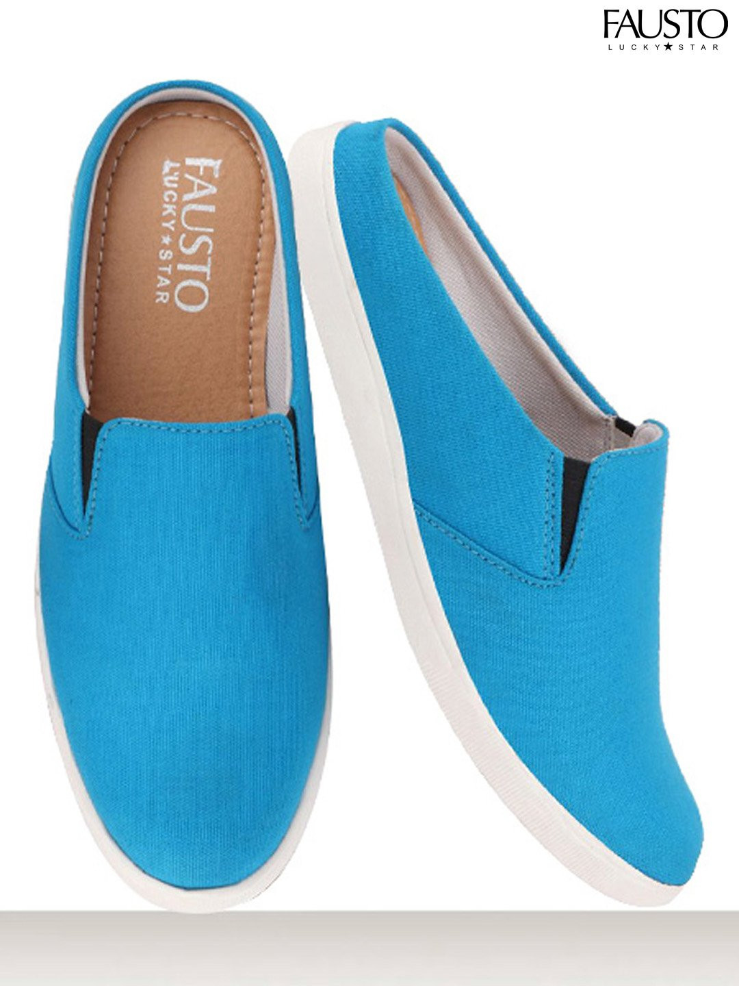 Buy FAUSTO Men Blue Lightweight Mule Sneakers Casual Shoes for Men