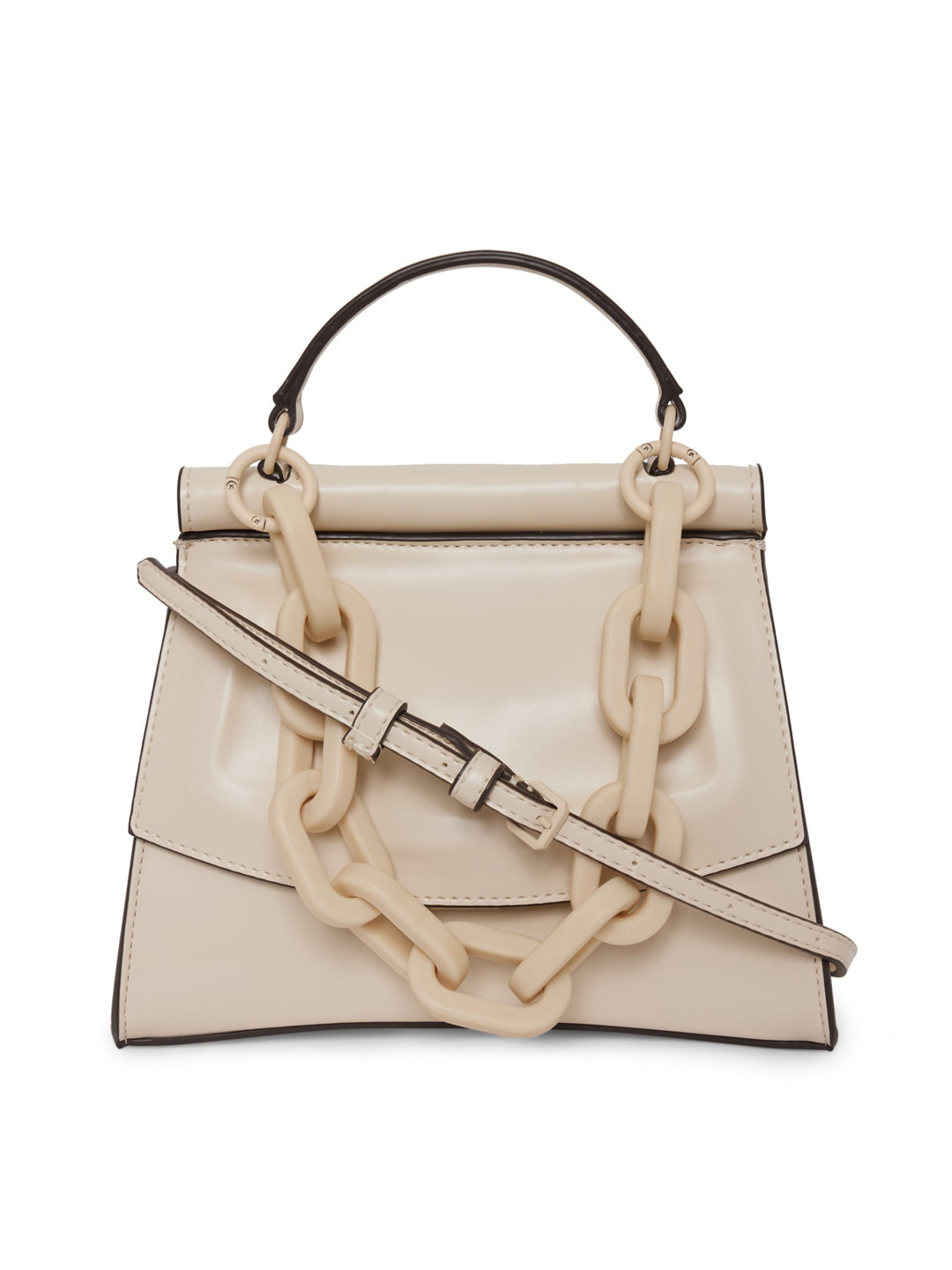 Buy ALDO Beige Structured Satchel Bag Handbags for Women 17043290