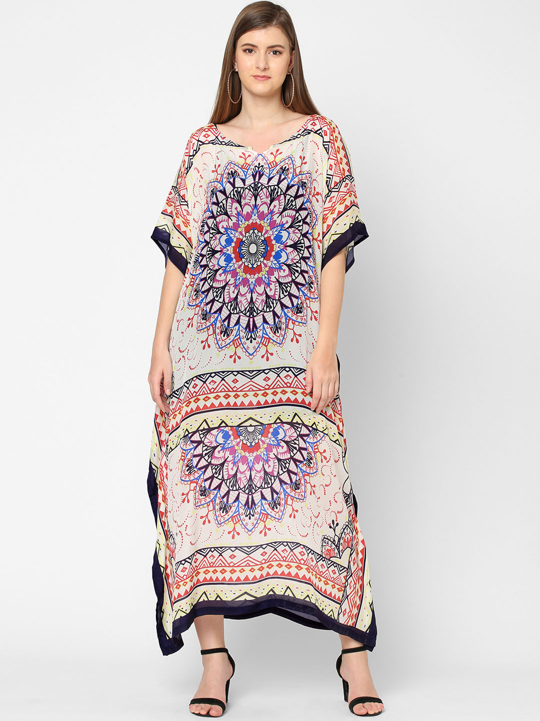 Buy Cloth Haus India Multicoloured Print Kaftan Top Tops for Women