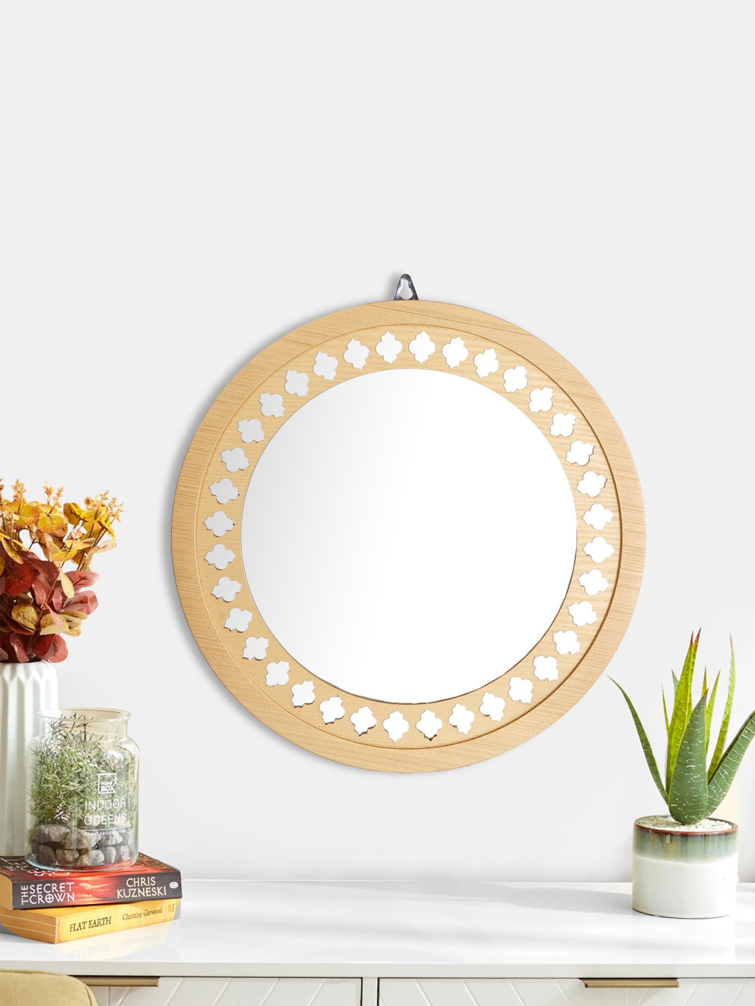 Buy Home Centre Brown Laser Cut Round Wall Mirror Mirrors for Unisex