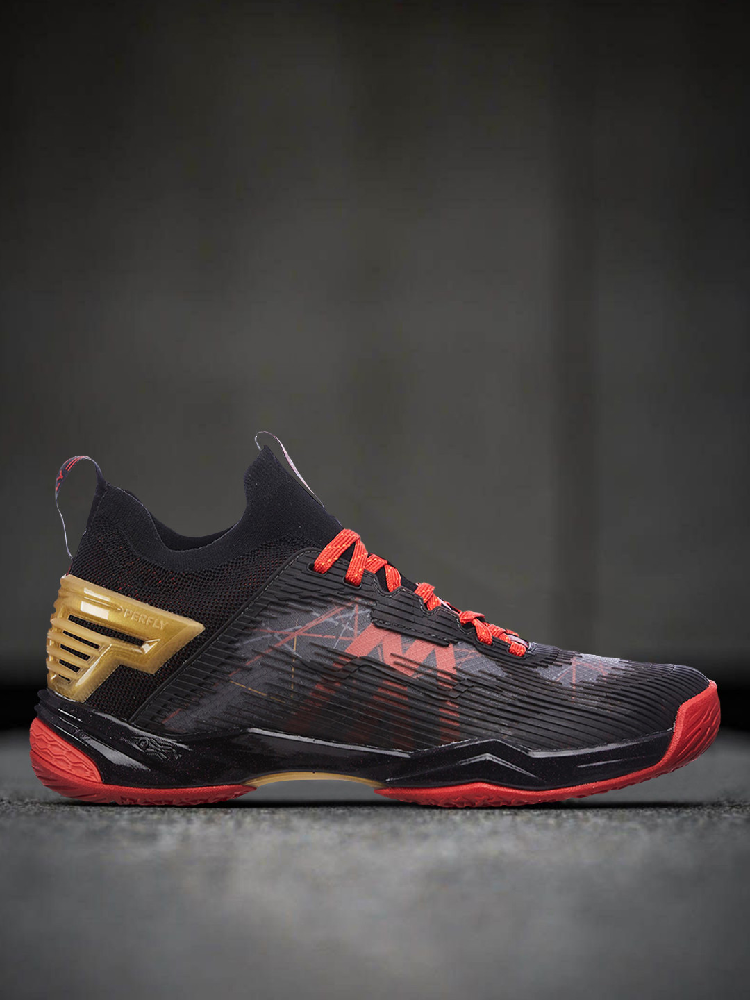 Buy PERFLY By Decathlon Men Black Textile Badminton Non Marking Shoes