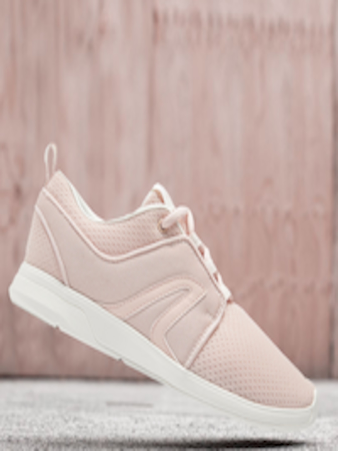 Buy Newfeel By Decathlon Women Pink Textile Walking Non Marking Shoes ...