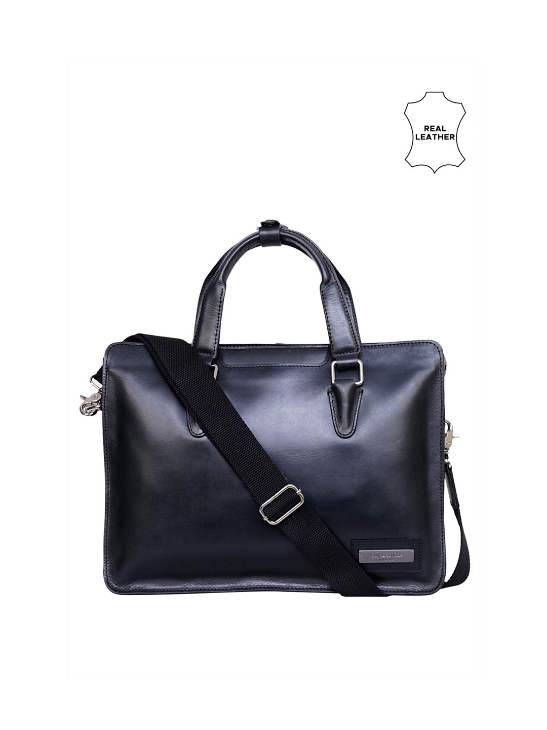 Buy Justanned Men Black Leather Laptop Bag Laptop Bag for Men