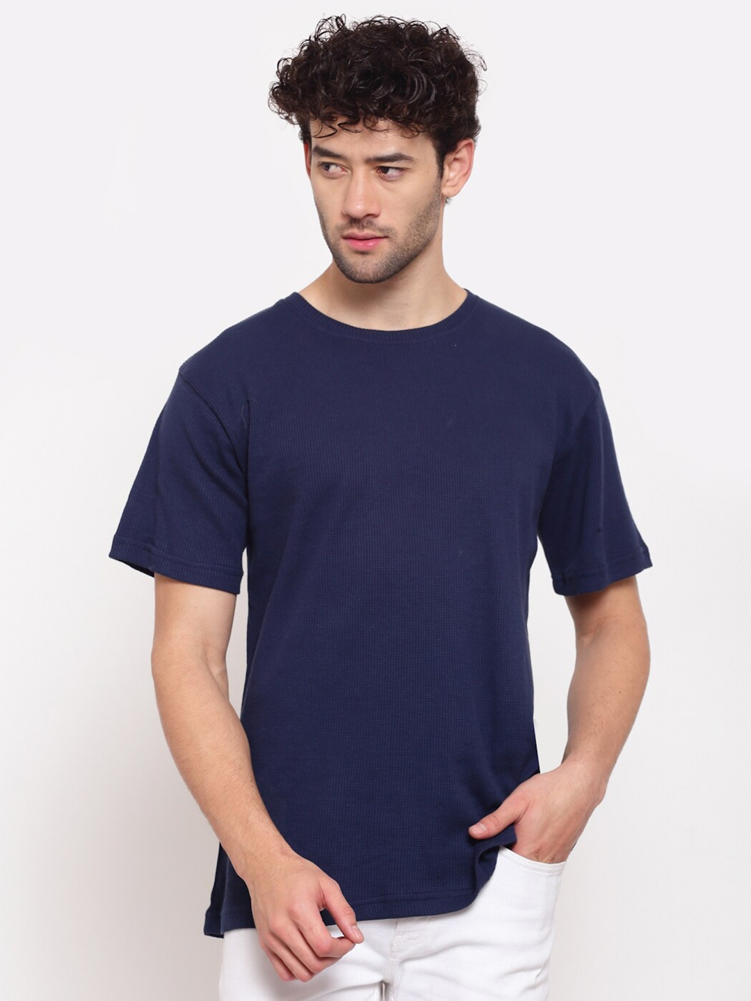 Buy PAUSE SPORT Men Blue Antimicrobial T Shirt - Tshirts for Men ...