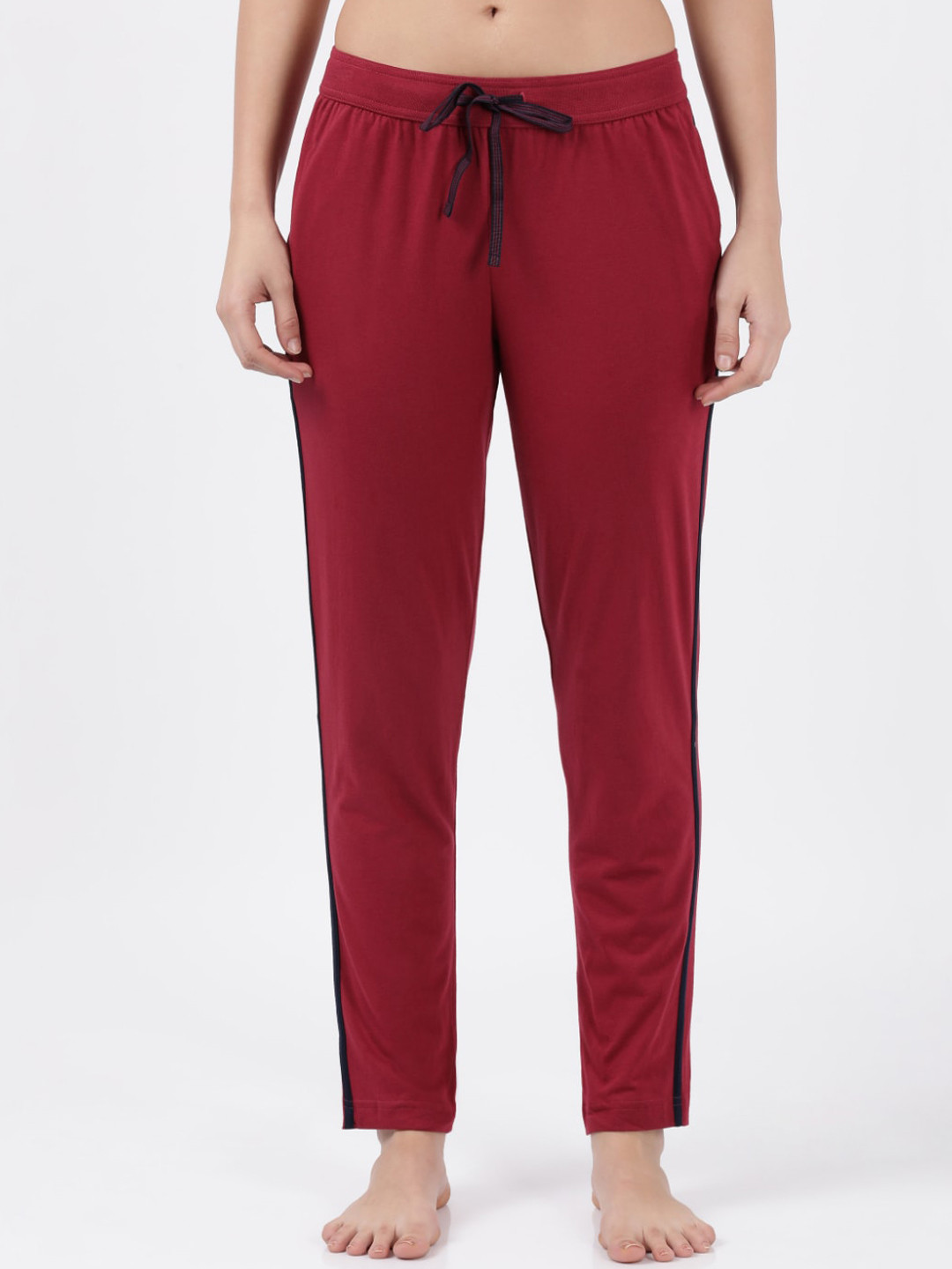 Buy Jockey Women Red Solid Relaxed Fit Yoga Track Pant Track Pants