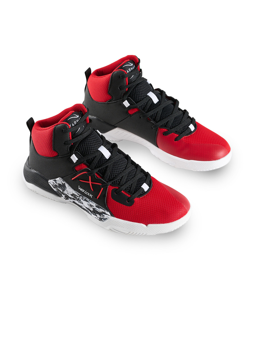 Buy TARMAK By Decathlon Unisex Red Textile Basketball Non Marking Shoes