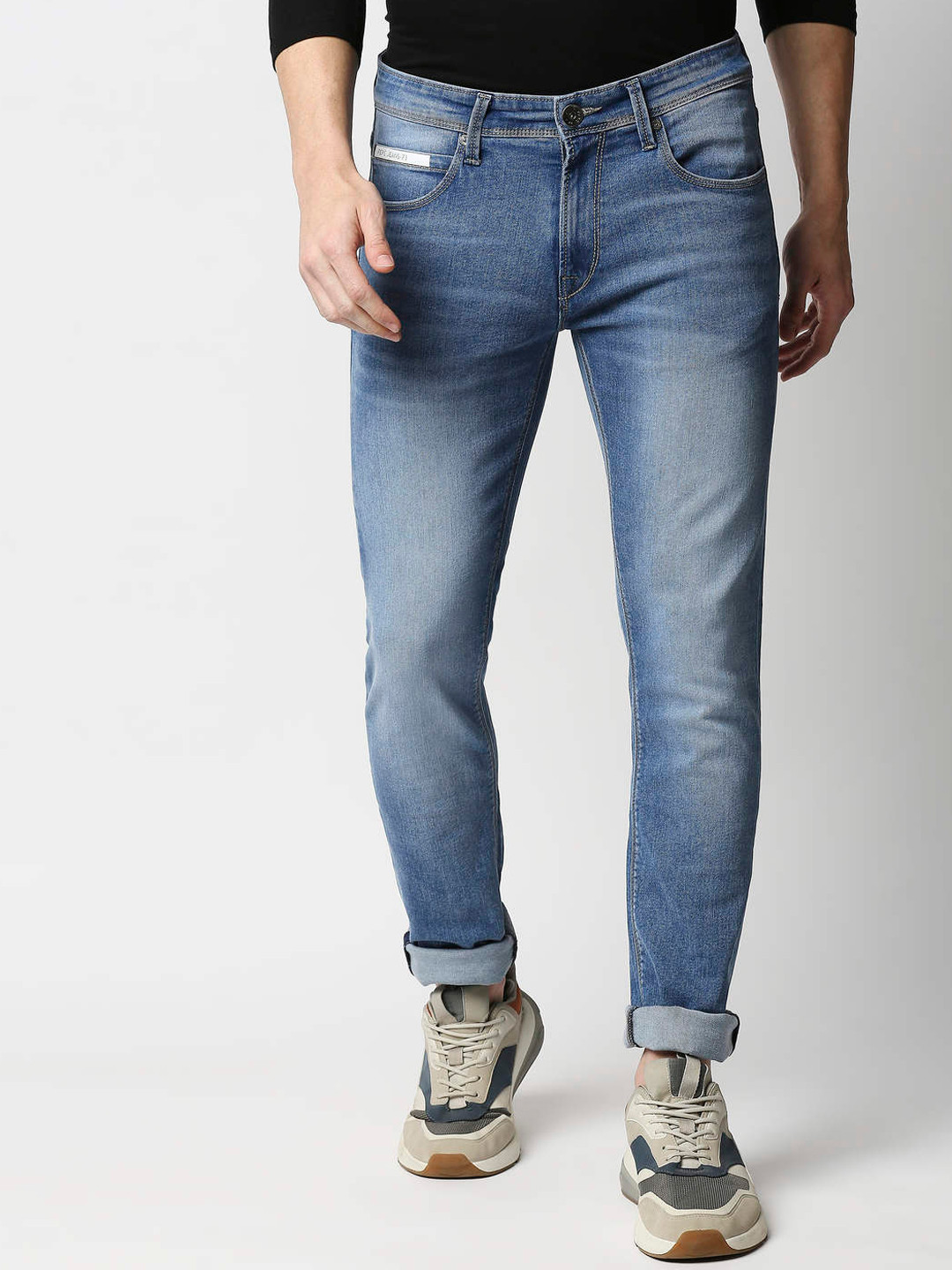 Buy Pepe Jeans Men Blue Slim Fit Slim Fit Mid Waist Heavy Fade