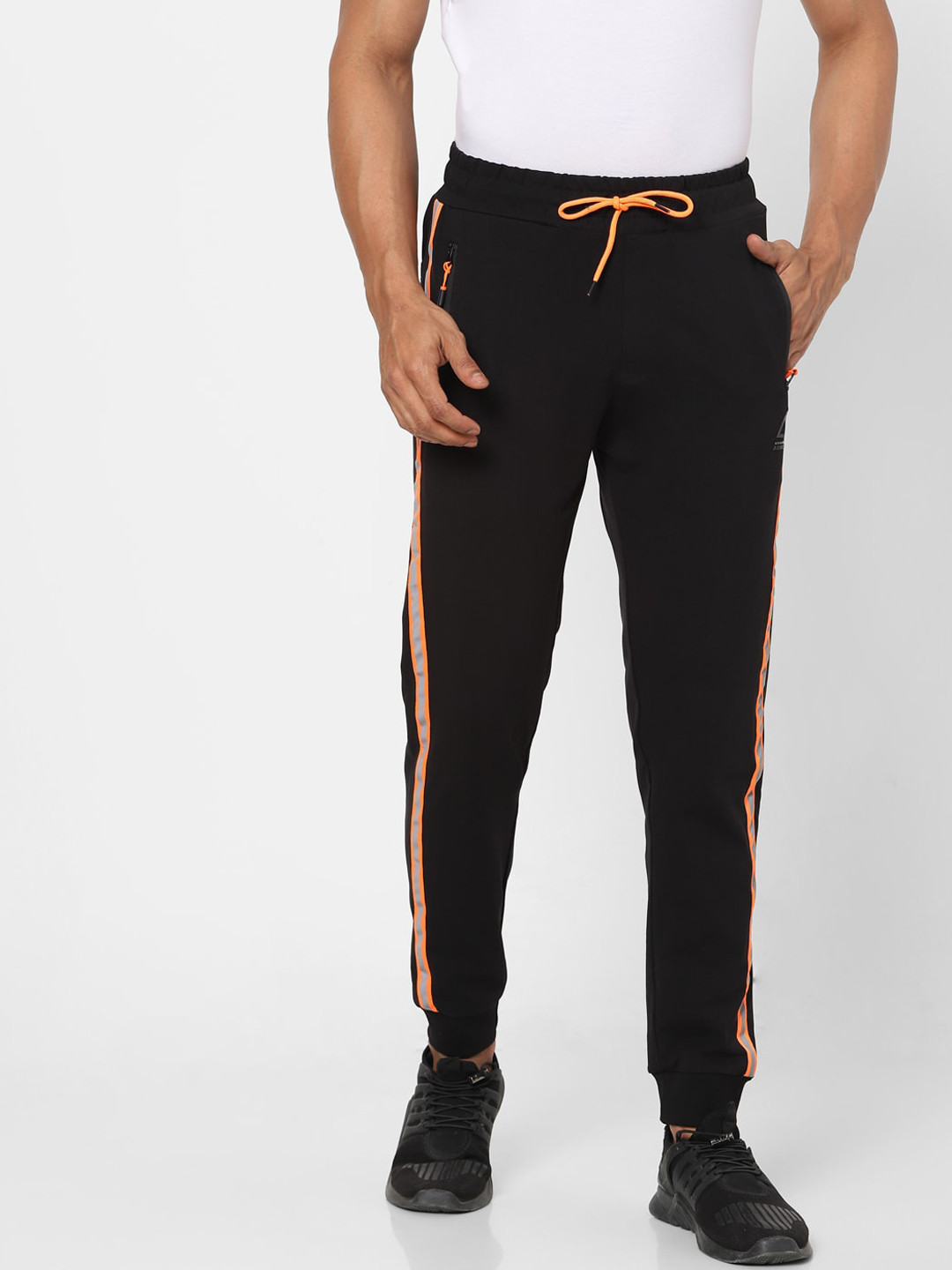 Buy Street Armor By Pantaloons Men Black Slim Fit Joggers Track Pants