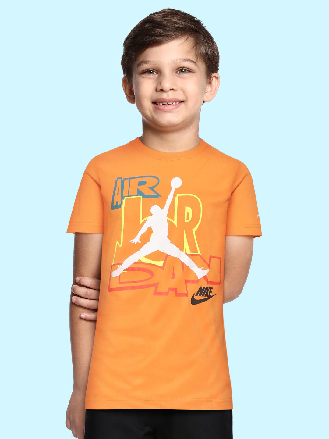 orange and white jordan shirts