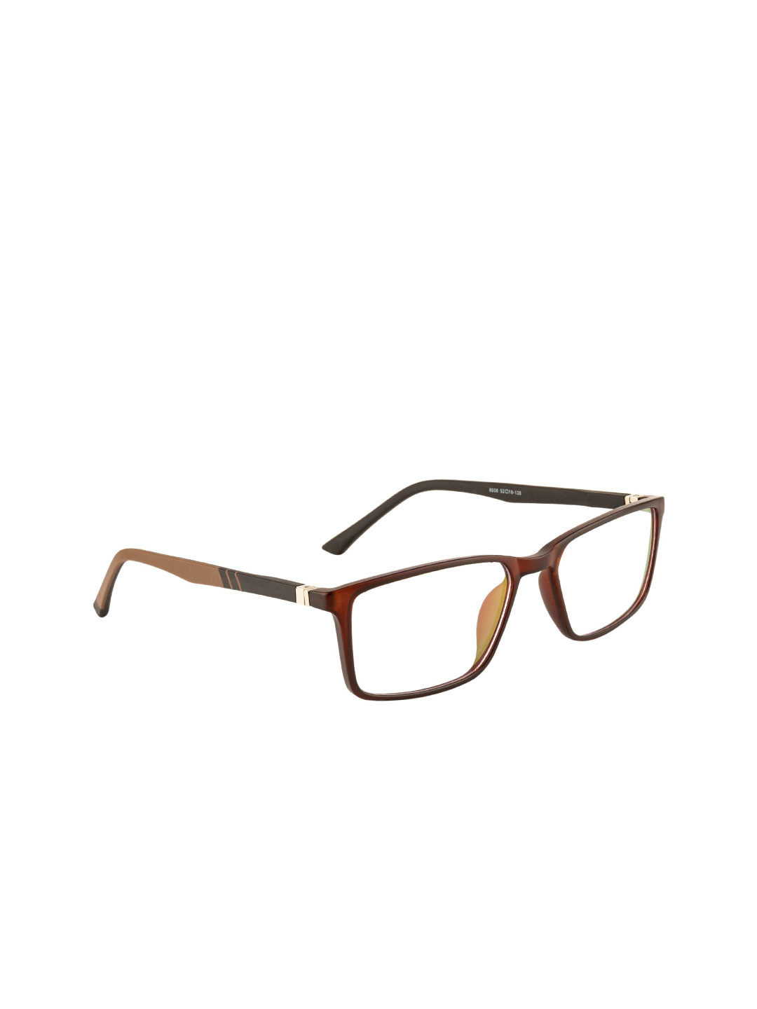 Buy Gold Berg Unisex Brown Full Rim Rectangle Frames Eyeglasses ...