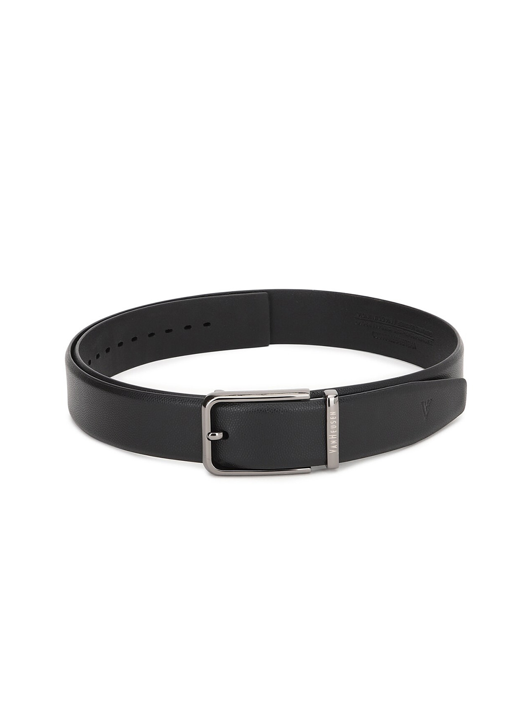 Buy Van Heusen Men Black Leather Belt Belts for Men 17067760 Myntra