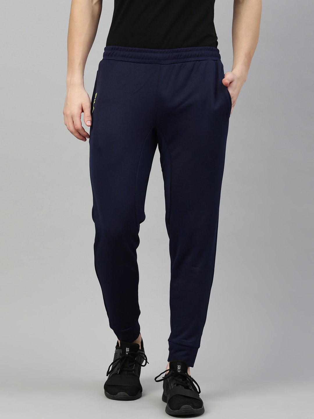 Buy FILA Men Blue Solid Cotton Joggers Track Pants for Men 17075038