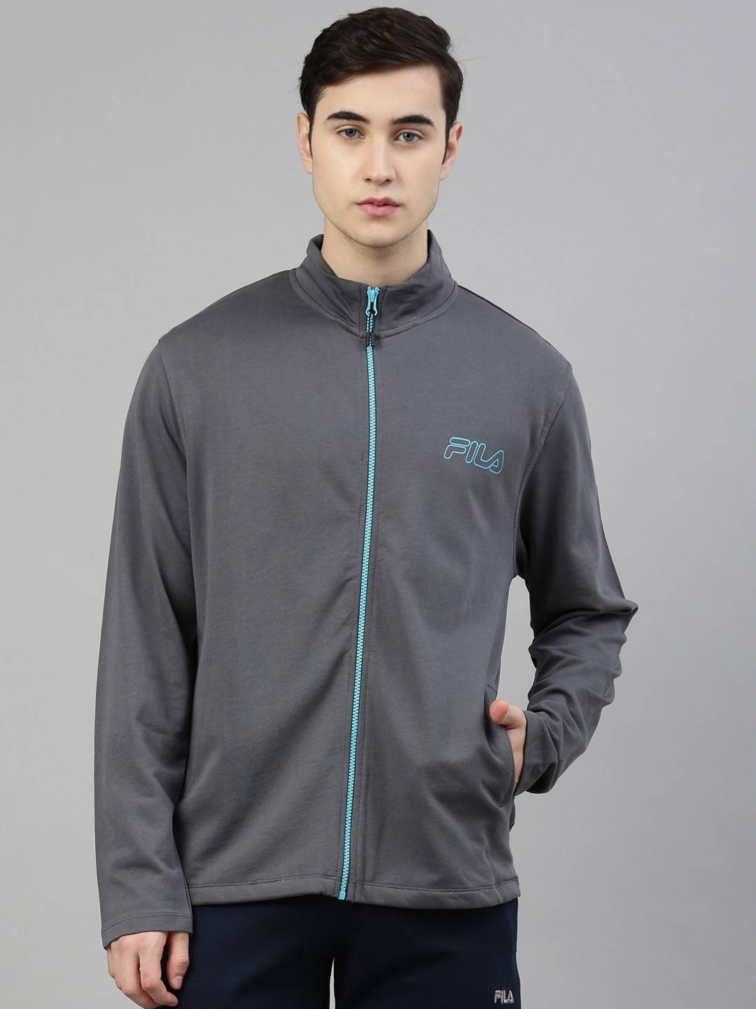 Buy FILA Men Grey Running Sporty Jacket Jackets for Men 17079492 Myntra