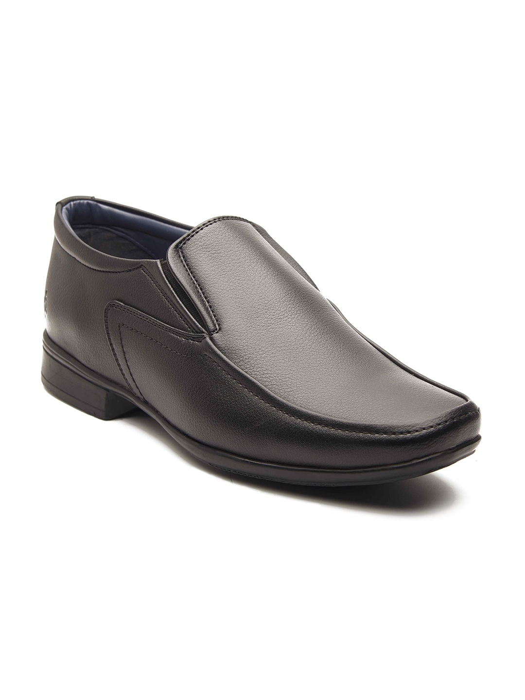 Buy MICHAEL ANGELO Men Black Solid Formal Slip Ons - Formal Shoes for ...