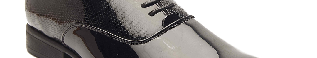 Buy MICHAEL ANGELO Men Black Solid Formal Derbys - Formal Shoes for Men ...