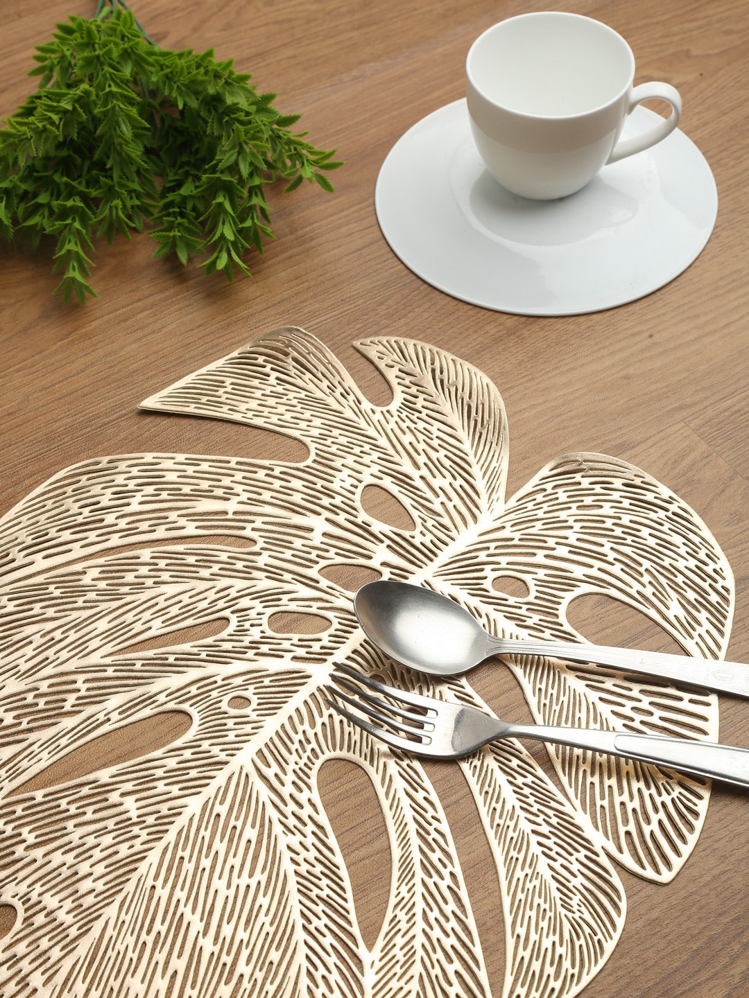 Buy HOSTA HOMES Set Of 6 Gold Coloured Table Placements Table