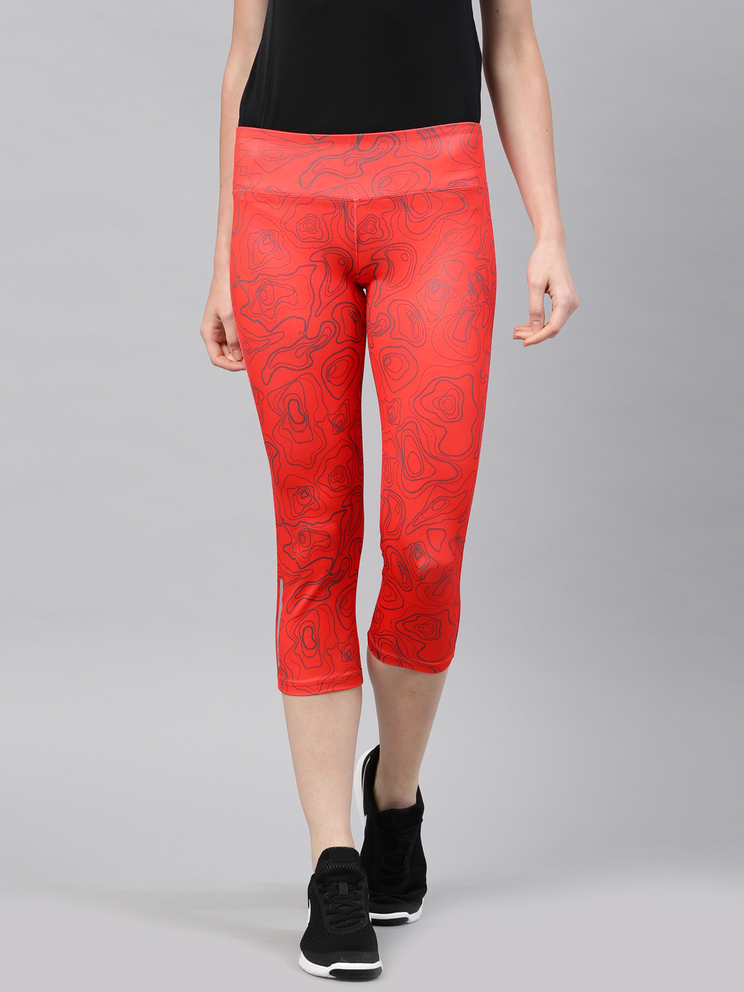 Buy HRX By Hrithik Roshan Red Printed Capri Active RAPID DRY Tights