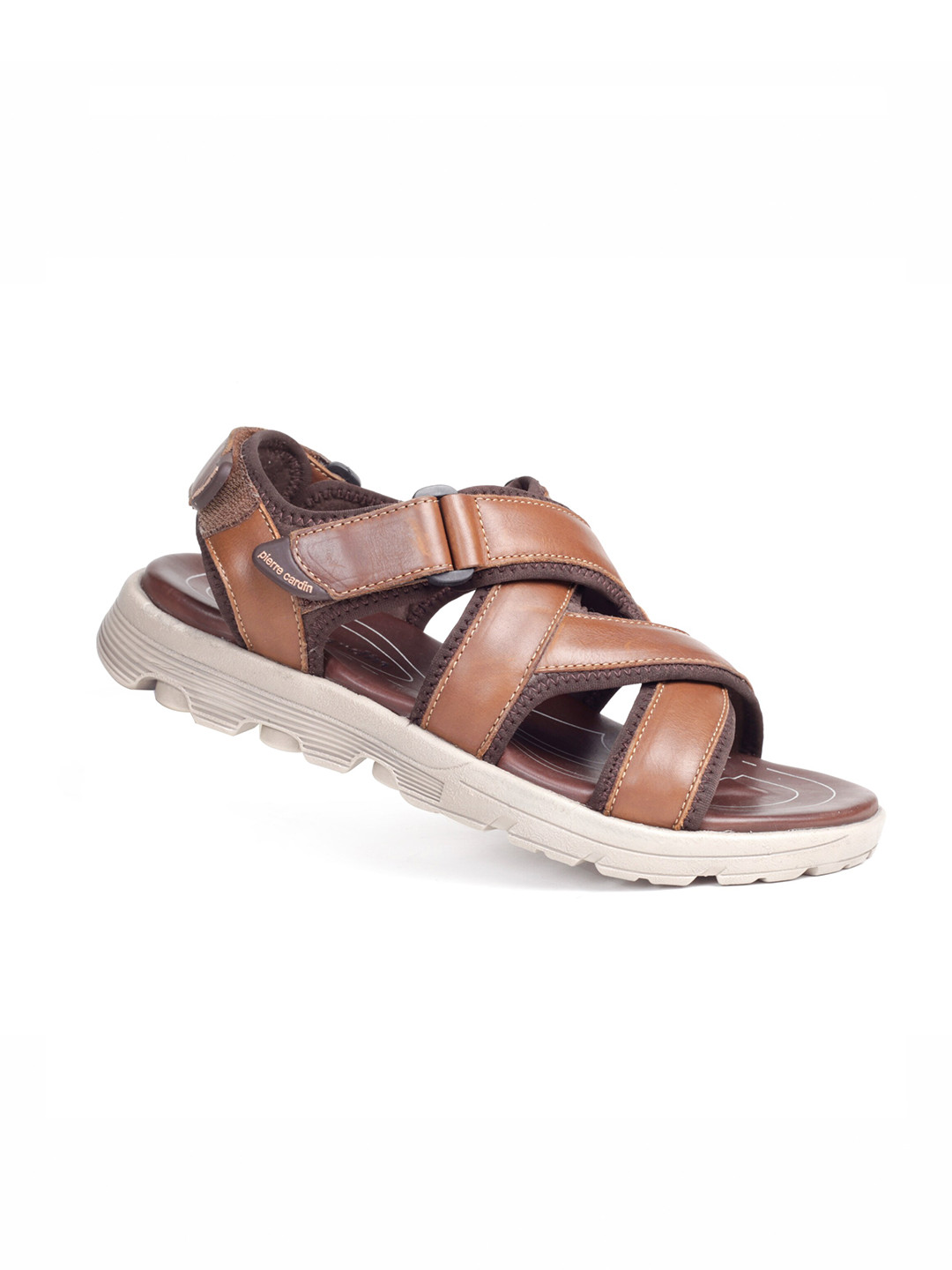 Buy Pierre Cardin Men Brown Leather Comfort Sandals - Sandals for Men 17096200 | Myntra