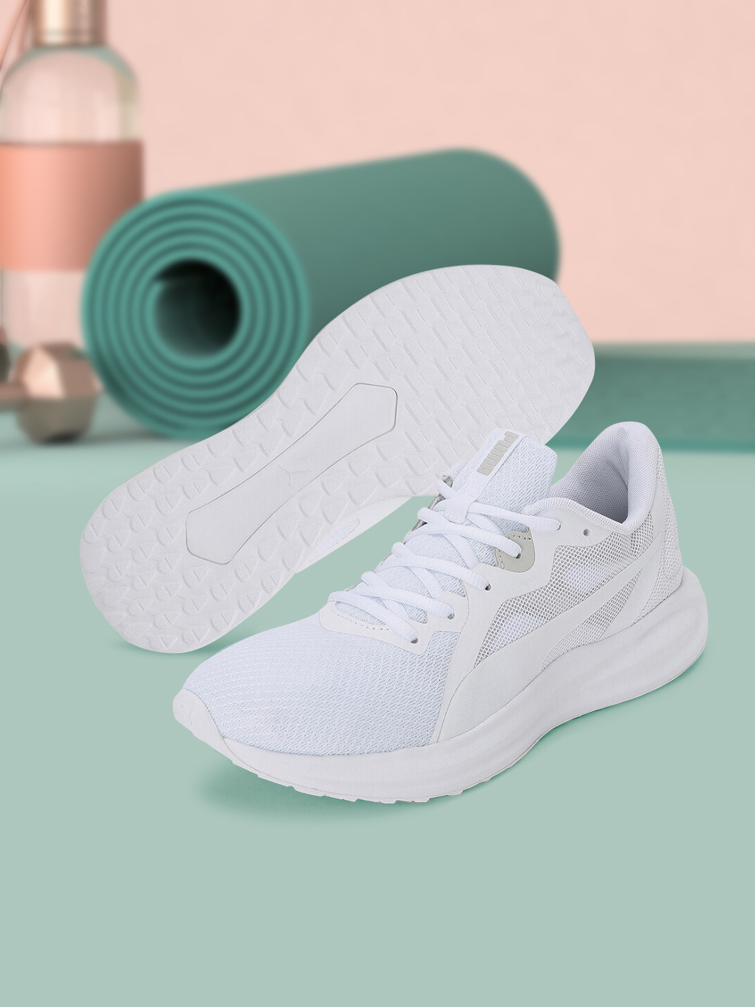 Buy Puma Men White Twitch Runner Textile Running Shoes Sports Shoes