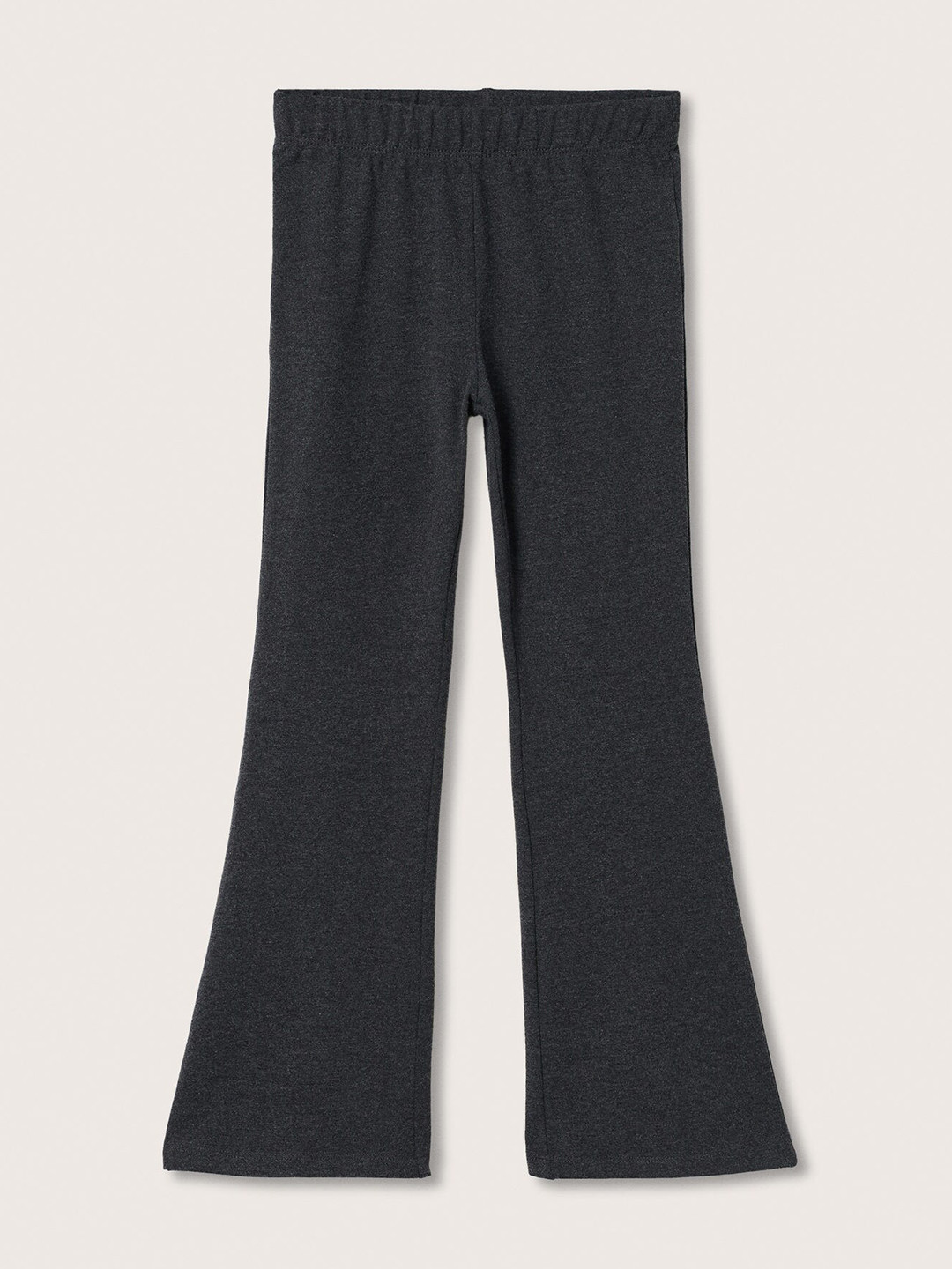 Buy Mango Kids Girls Black Solid Flared Ankle Length Leggings