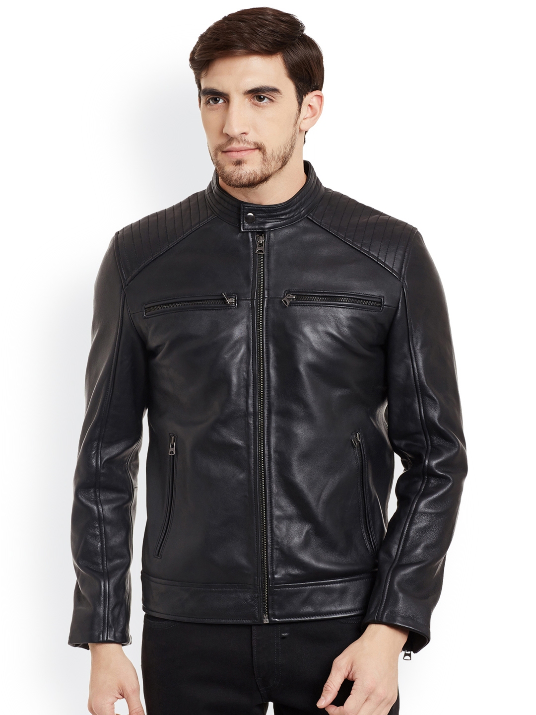 myntra leather jackets