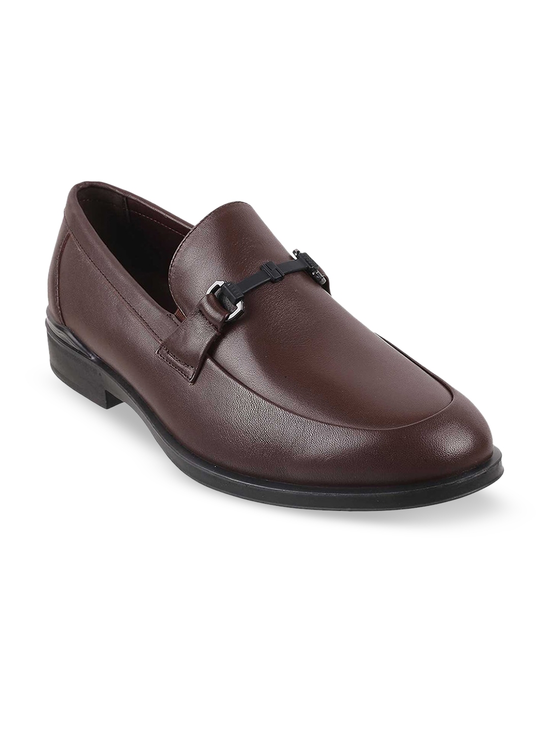 Buy DAVINCHI Men Brown Solid Leather Formal Loafers - Formal Shoes for ...