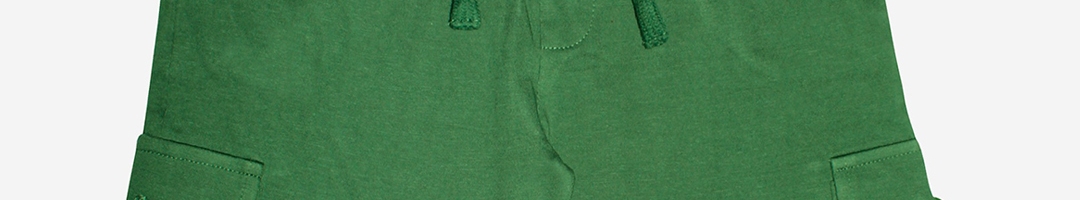 Buy KiddoPanti Boys Green Pure Cotton Cargo Shorts - Shorts for Boys ...