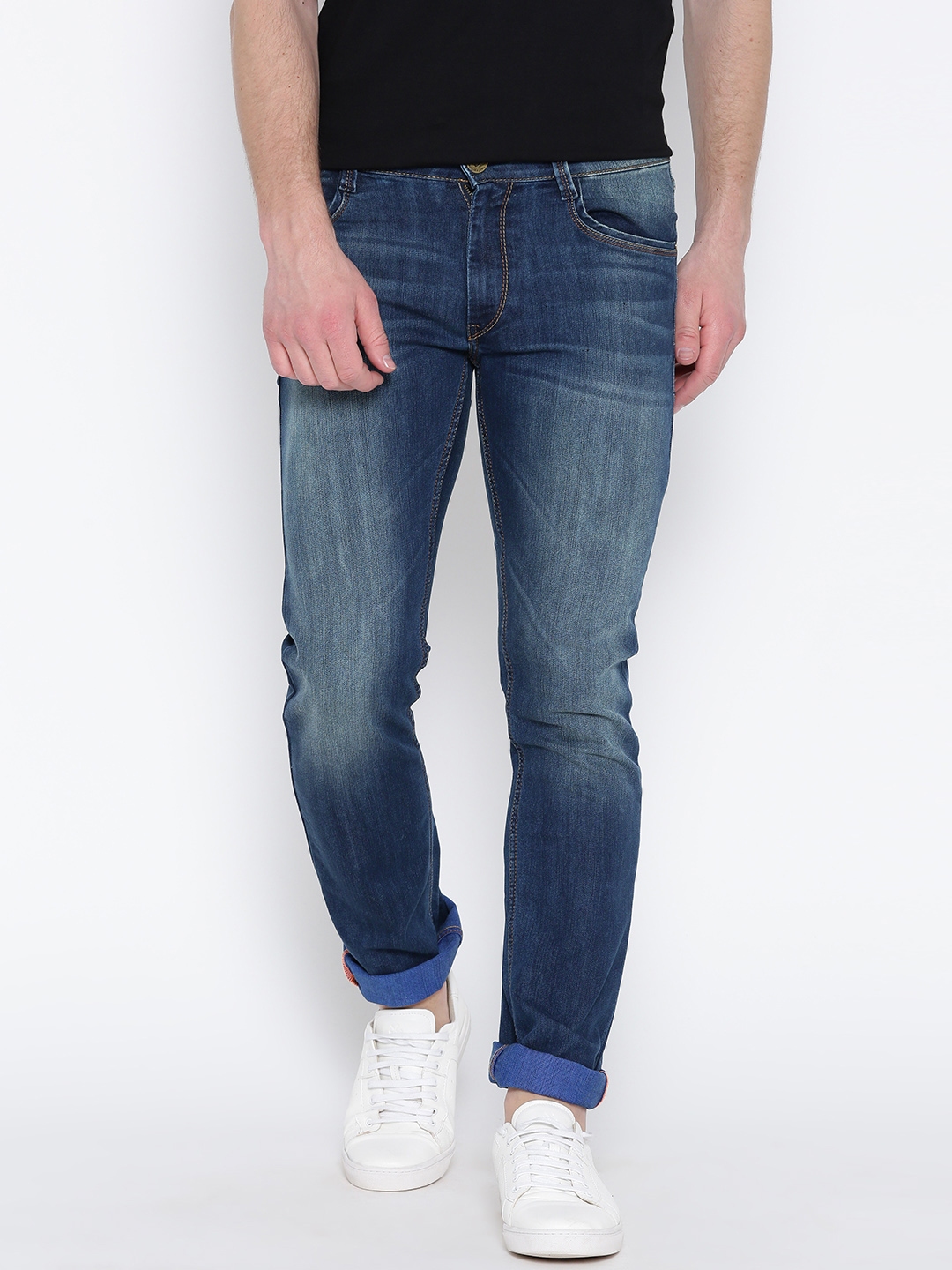 Buy John Players Men Blue Slim Fit Low Rise Clean Look Jeans - Jeans ...