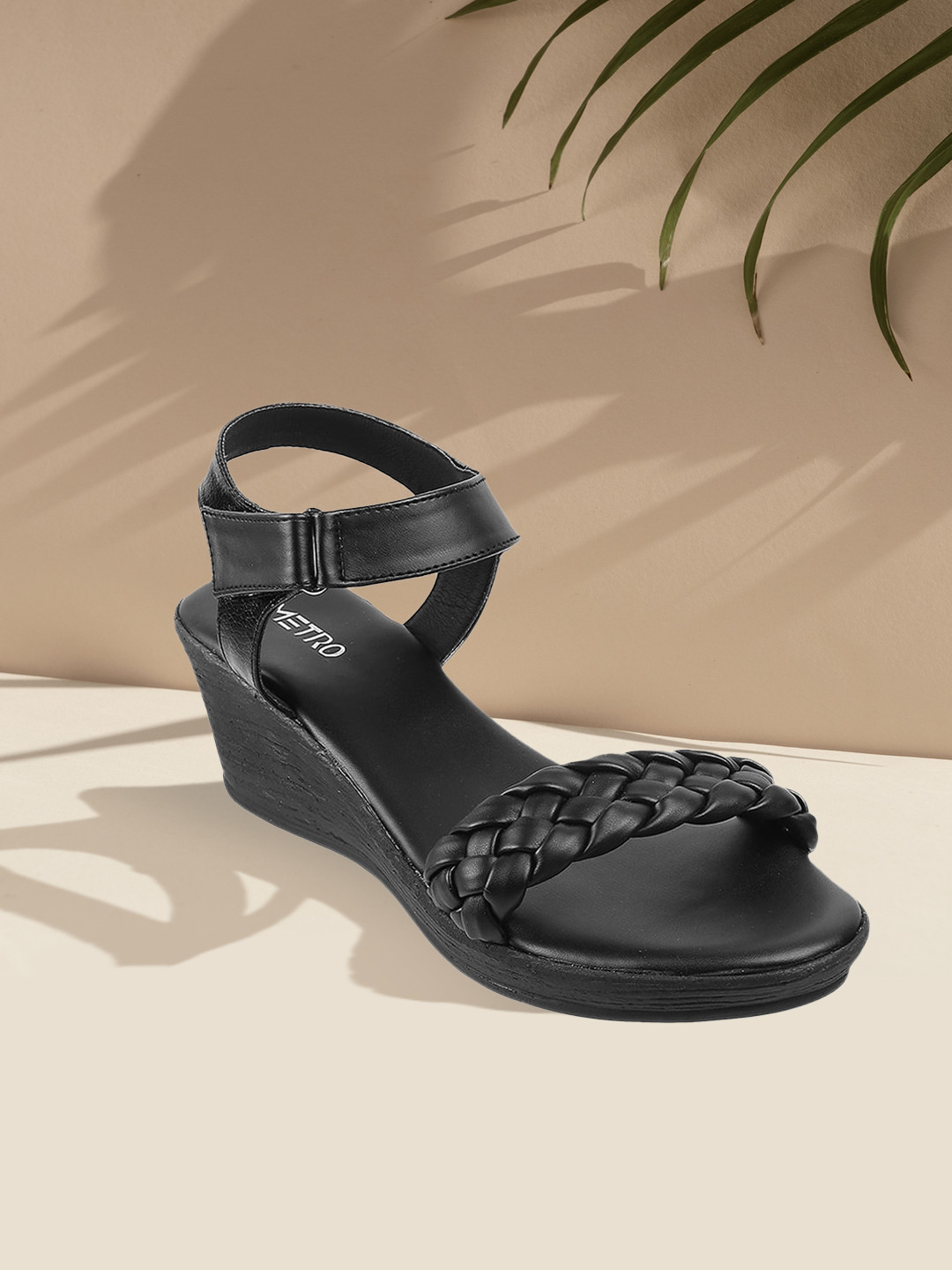 Buy Metro Black Wedge Heels Heels for Women 17118266 Myntra