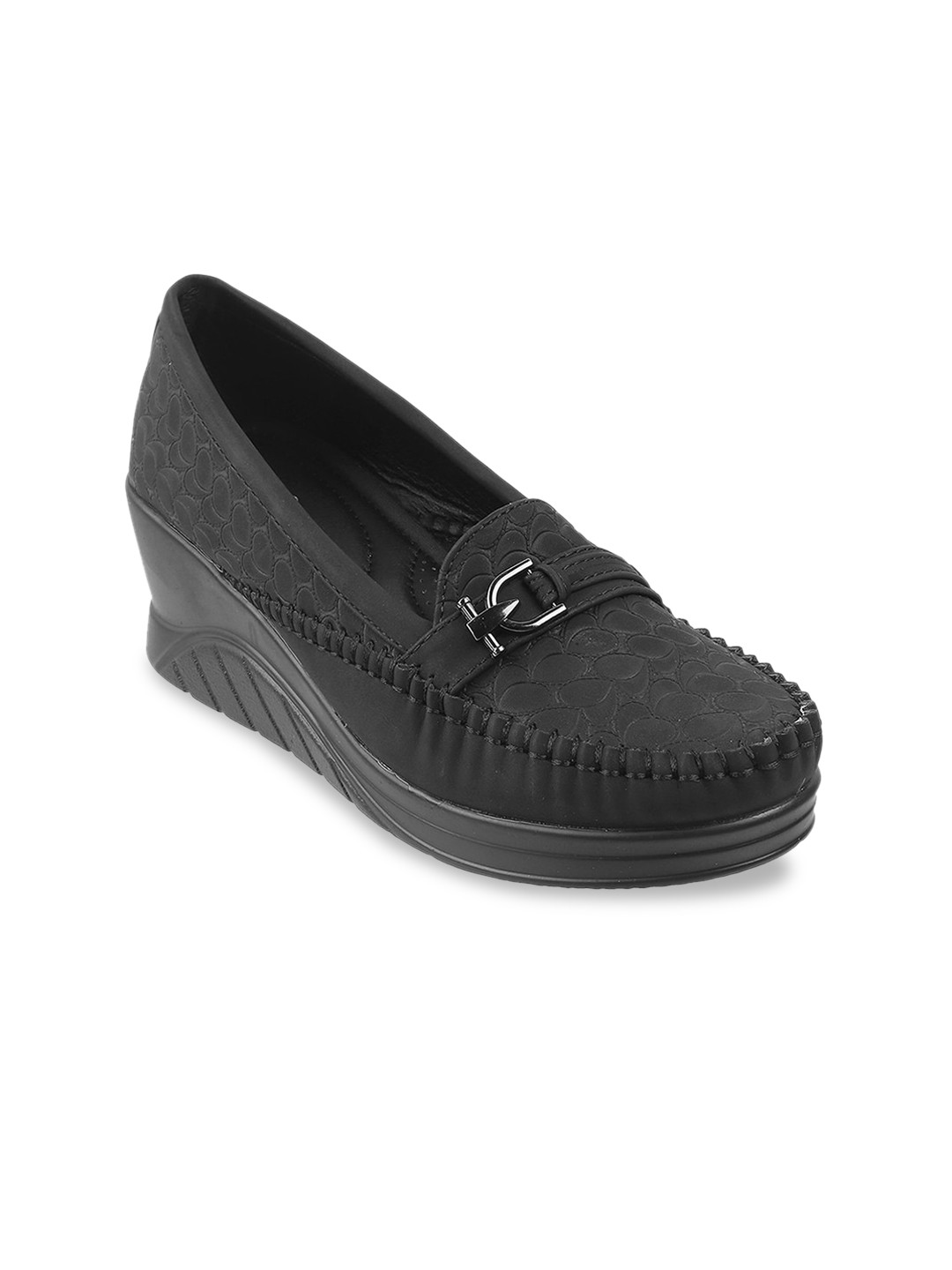 Buy Metro Black Wedge Heels Heels for Women 17118420 Myntra