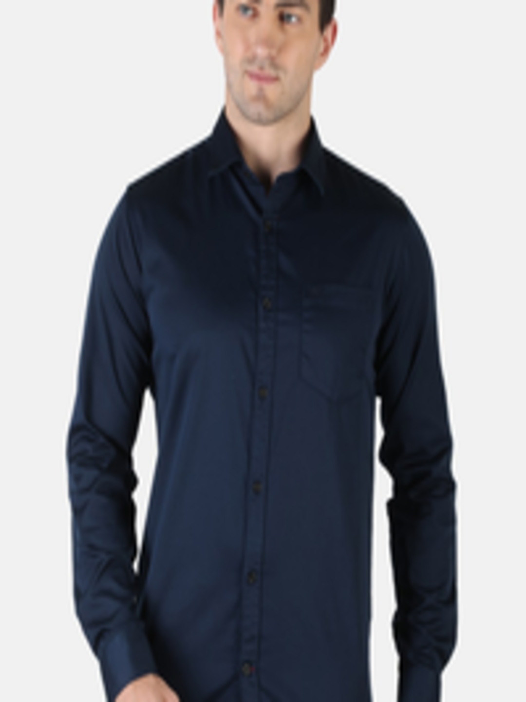 Buy Monte Carlo Men Navy Blue Classic Slim Fit Casual Shirt - Shirts ...
