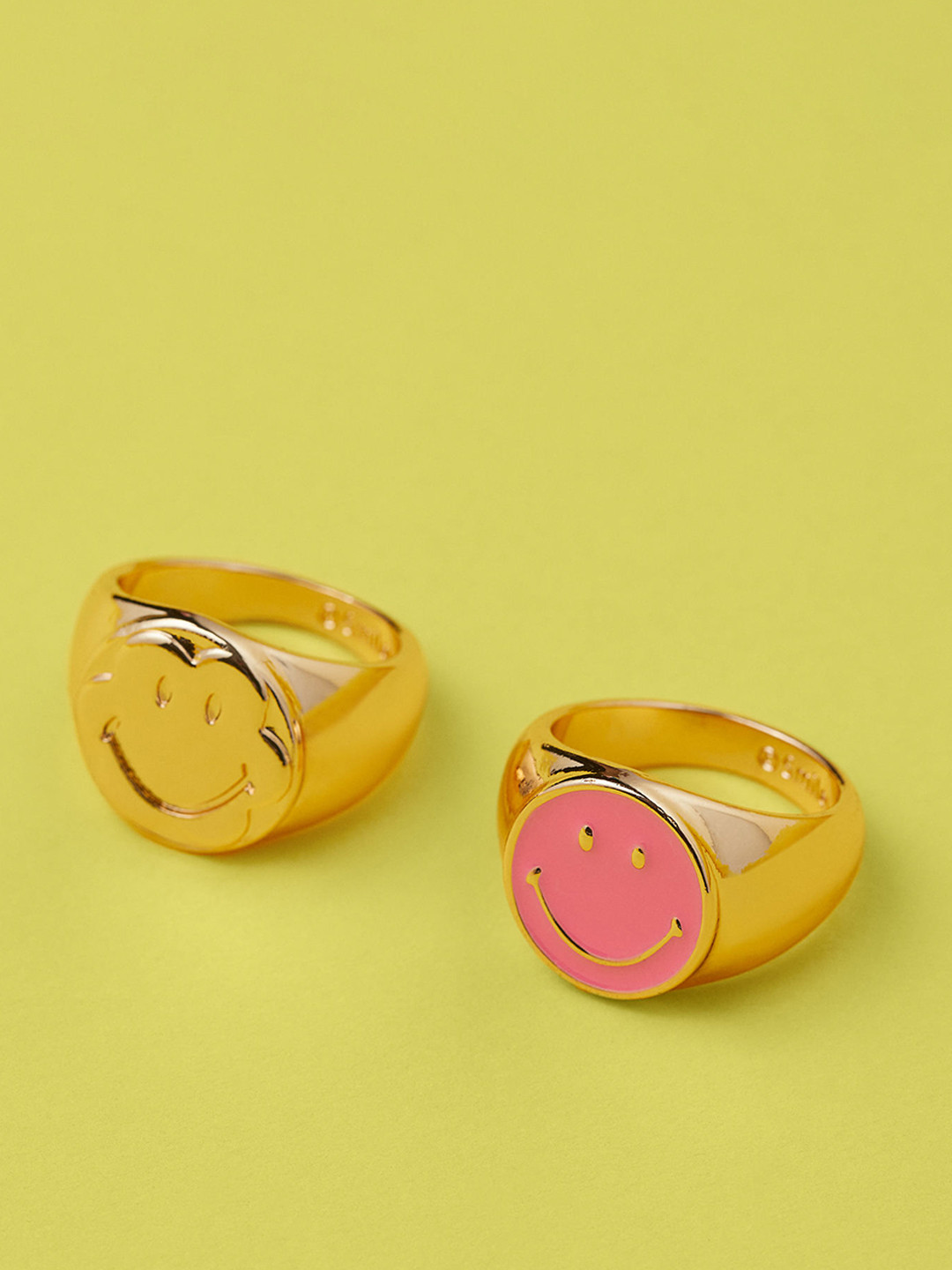 Buy H&M Gold Plated Women 2 Pack Metal Rings Ring for Women