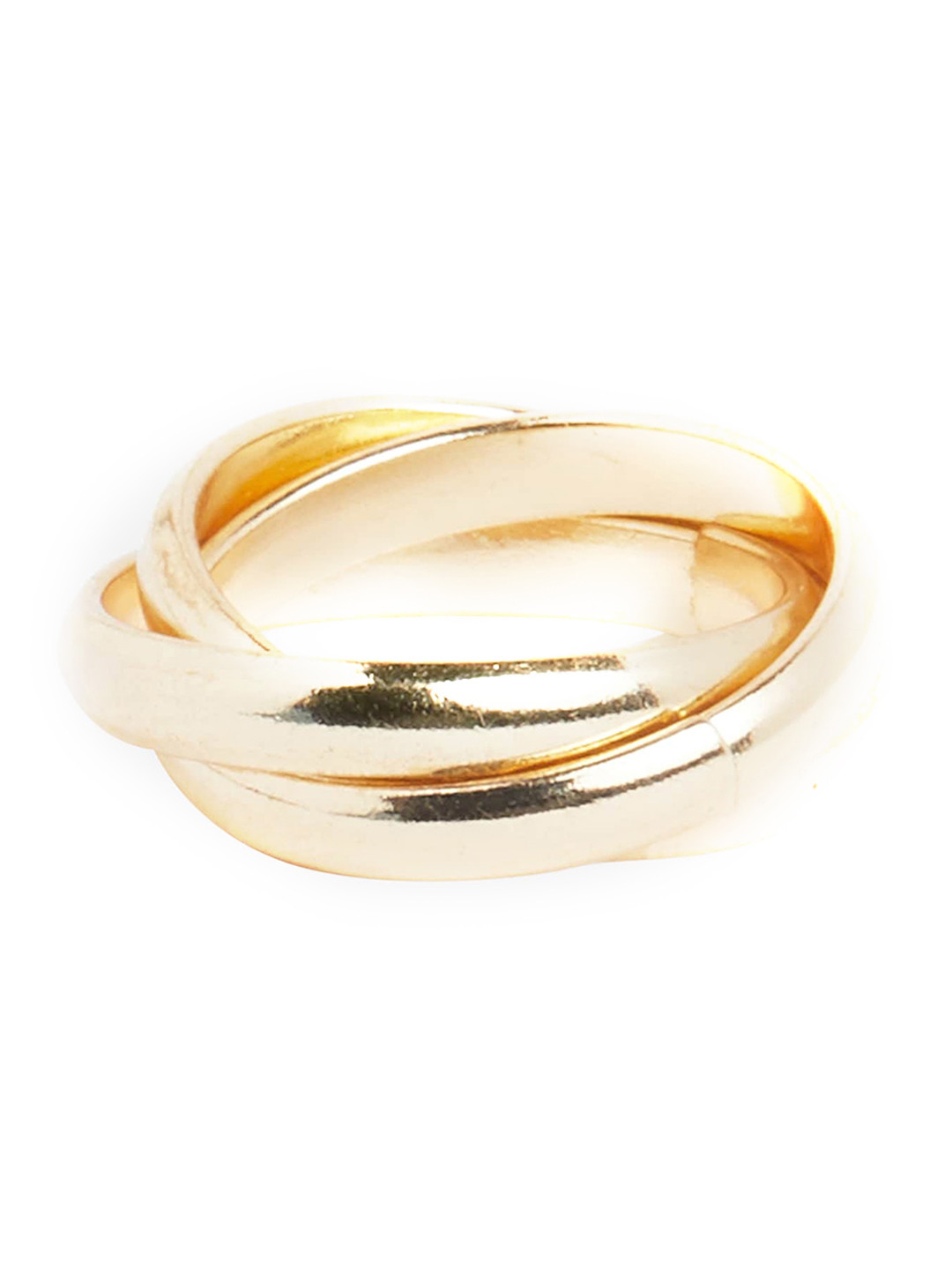 Buy 20Dresses Gold Toned Overlap Braided Style Finger Ring Ring for