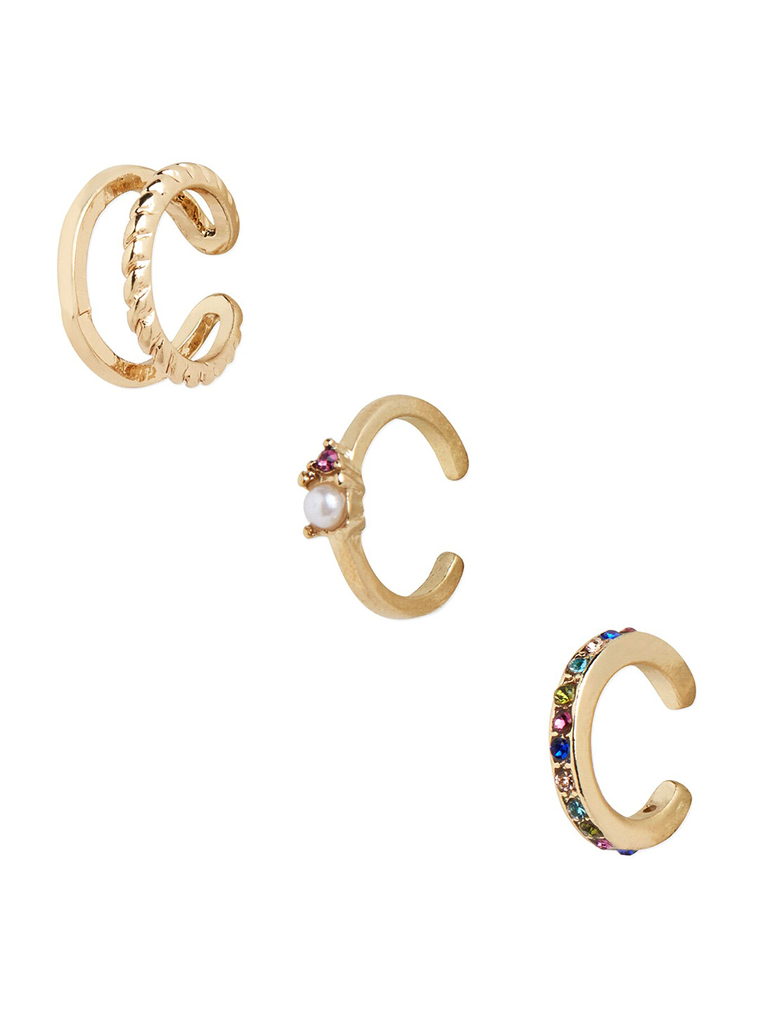 Buy 20Dresses Gold Toned Contemporary Ear Cuff Earrings Earrings for