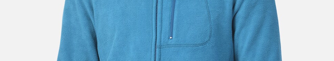 Buy Woodland Men Blue Solid Front Open Sweatshirt - Sweatshirts for Men ...