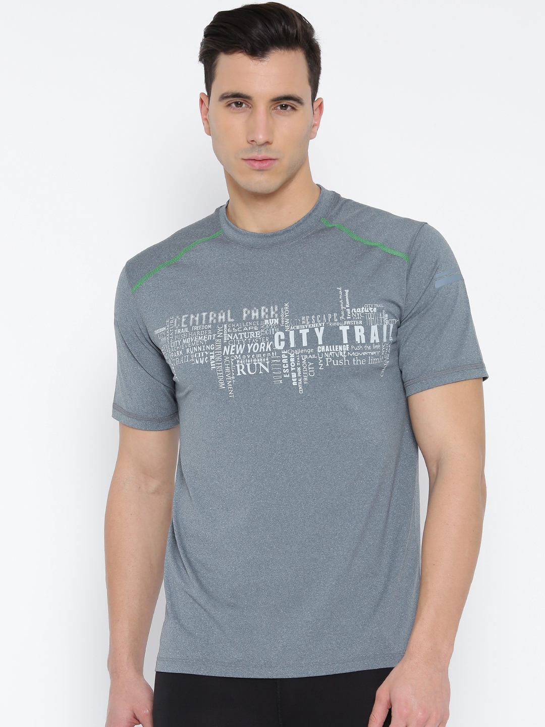 Buy Salomon Men Grey Park GRIS Printed Round Neck T Shirt - Tshirts for ...