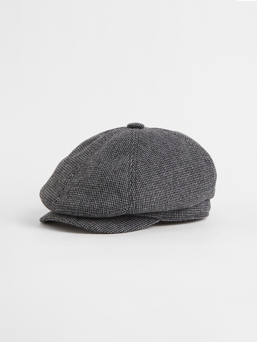 Buy H&M Men Grey Self Design Wool Blend Flat Cap Caps for Men