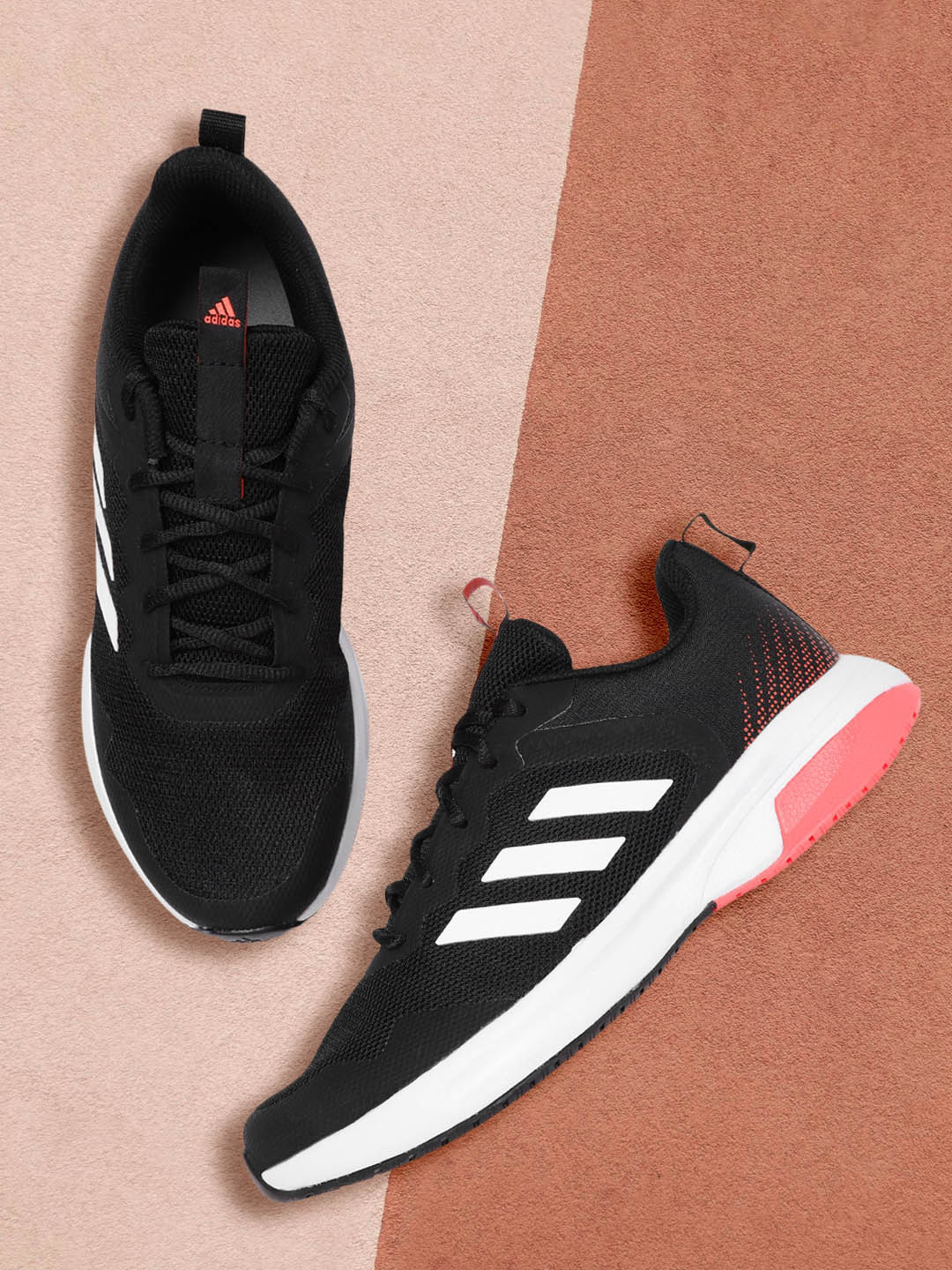 Buy ADIDAS Men Black & White Woven Design Vigilaar Running Shoes