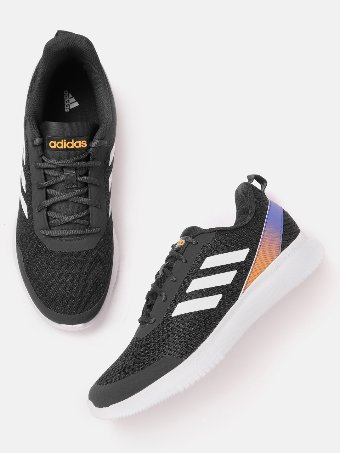 Buy ADIDAS Men Black Woven Design FlexPace Walking Shoes - Sports Shoes ...