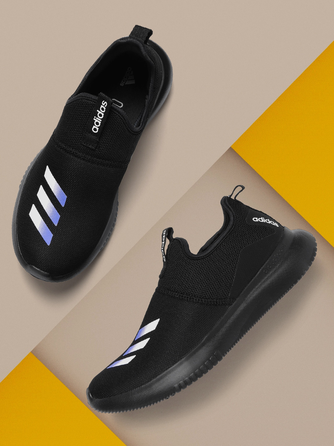 Buy ADIDAS Men Black Woven Design Tristo Walking Shoes Sports Shoes