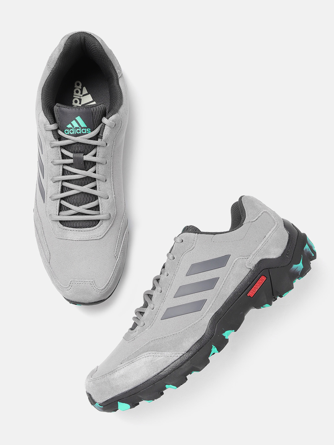 Buy ADIDAS Men Grey Solid Cetra Leather Running Shoes Sports Shoes