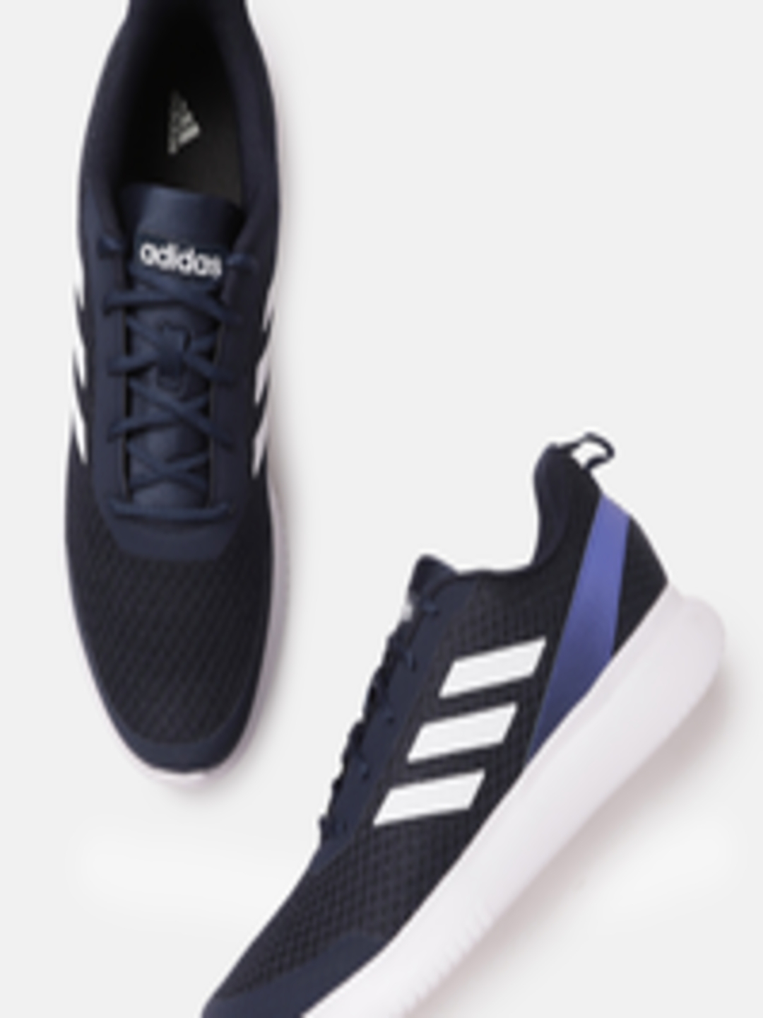 Buy ADIDAS Men Navy Blue Woven Design FlexPace Walking Shoes - Sports ...