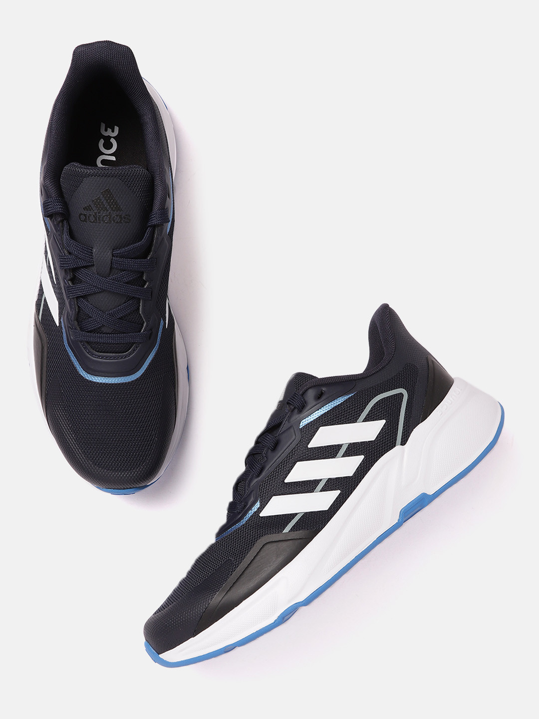 Buy ADIDAS Men Navy Blue Woven Design X9000L1 Running Shoes Sports