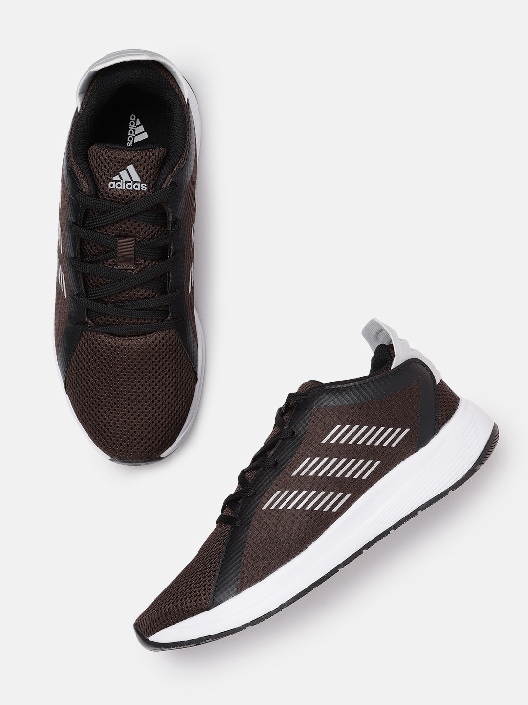 Buy ADIDAS Men Brown & Grey Woven Design Mystere Running Shoes - Sports ...